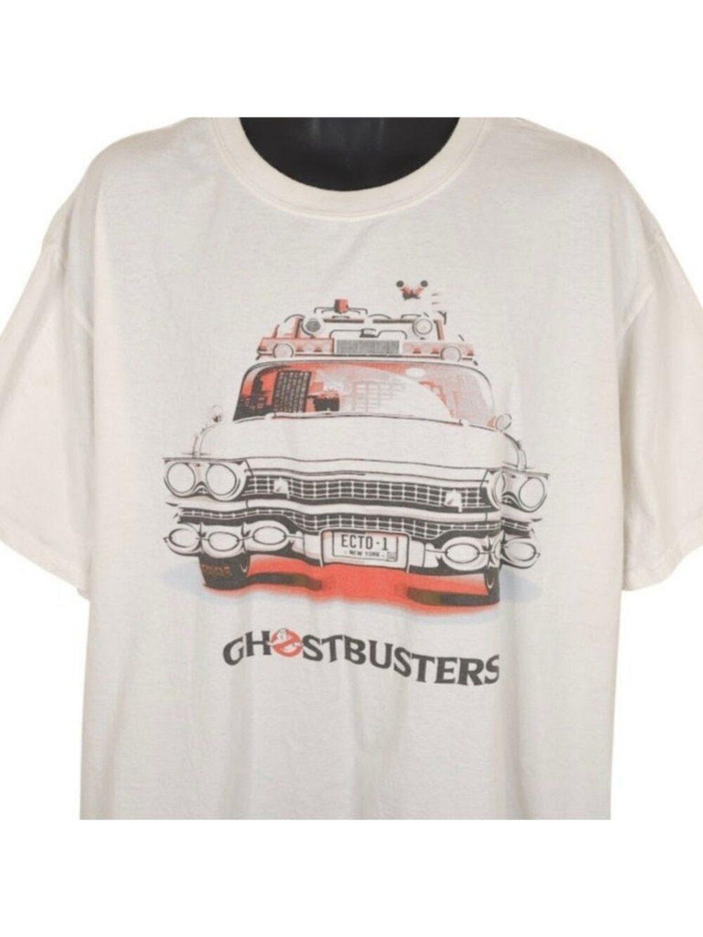 Ghostbusters T Shirt Mens Size 4XL White Ecto-1 Ectomobile Retro 80s Movie Tee